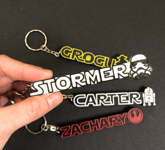 Customizable Keychain Star Wars Inspired