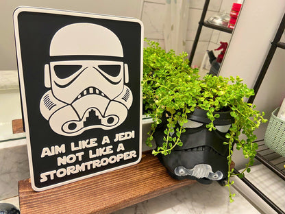 Aim like a Jedi - Star Wars Bathroom Sign