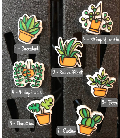 House Plant Fridge Magnet Set