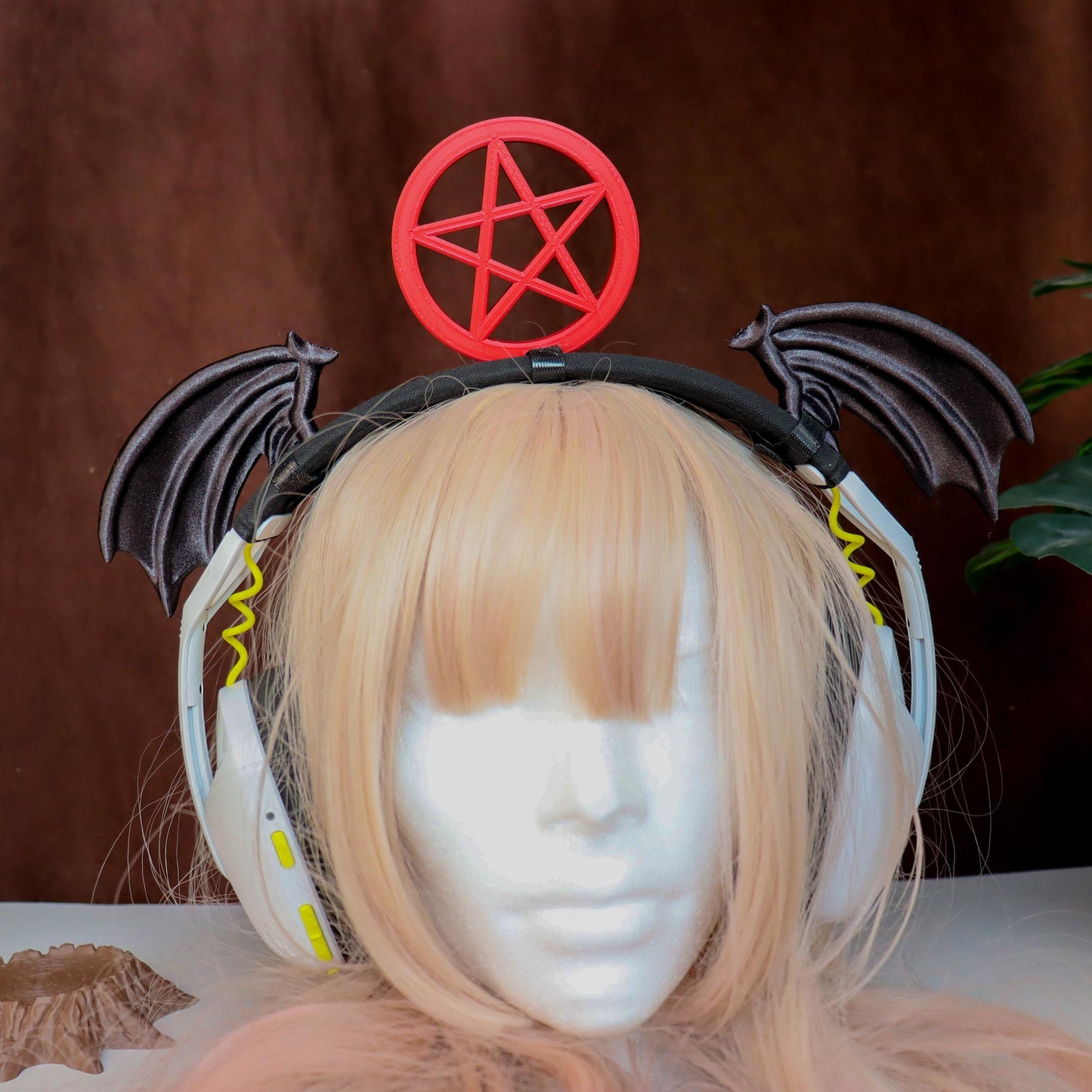 Succubus Wings Headphone Attachment | Little Demon Succubi Headset Accessory | Streamer Gamer Gift and Decor