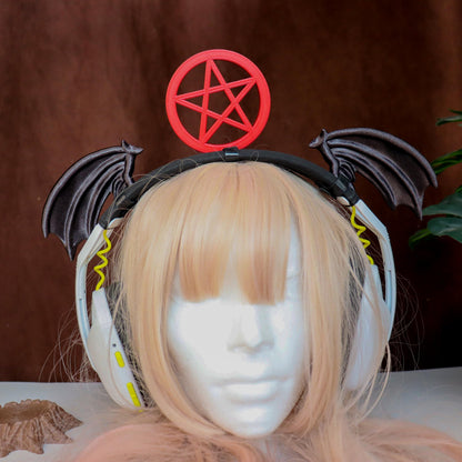 Succubus Wings Headphone Attachment | Little Demon Succubi Headset Accessory | Streamer Gamer Gift and Decor