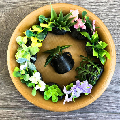 Mini Succulent Cauldron Fridge Magnet