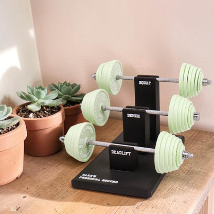 Personal Record Tracker Desk Stand | Fitness Progress Organizer | Workout Log Display for Gym Enthusiasts