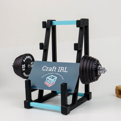 Barbell Rack Business Card Holder  and Pen Holder
