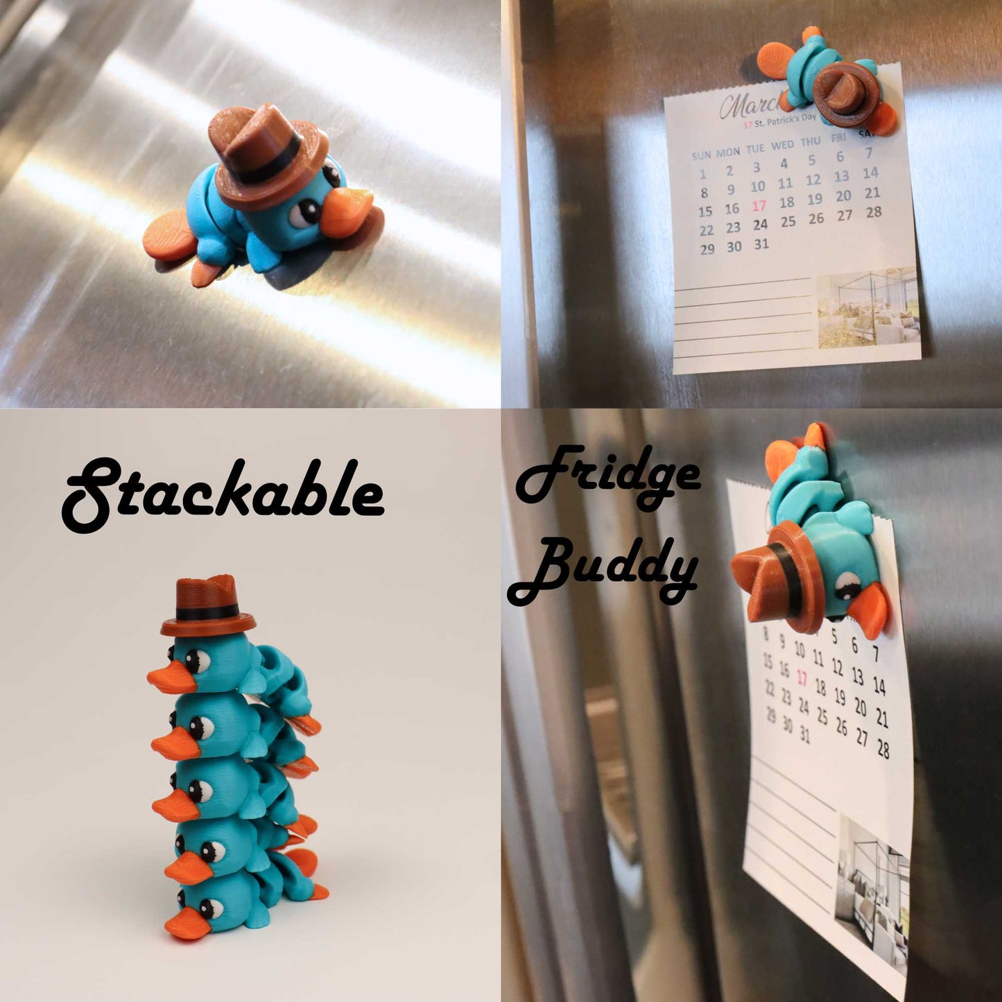 Perry the Platypus Magnet Toy with Magnetic Hat