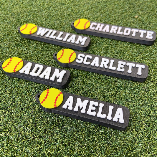 Softball Custom Keychain