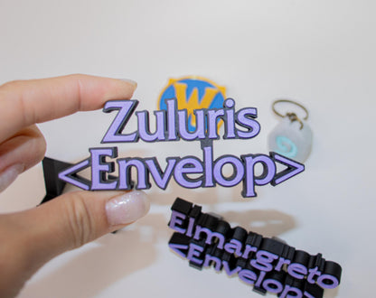 Custom World of Warcraft Small Nameplate or Ornament