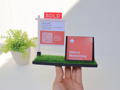 Square Realtor Business Card Holder