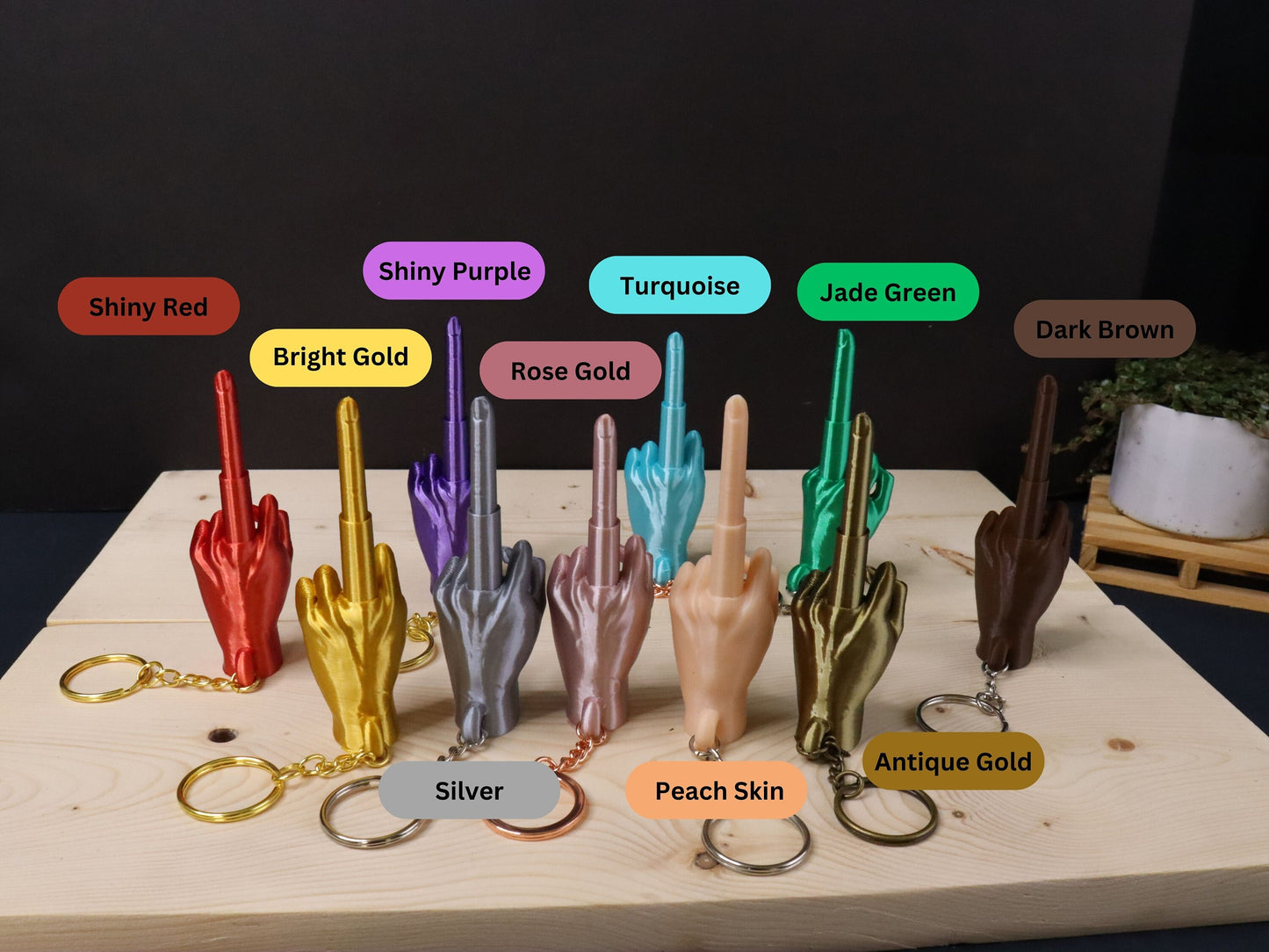 Middle Finger Keychain