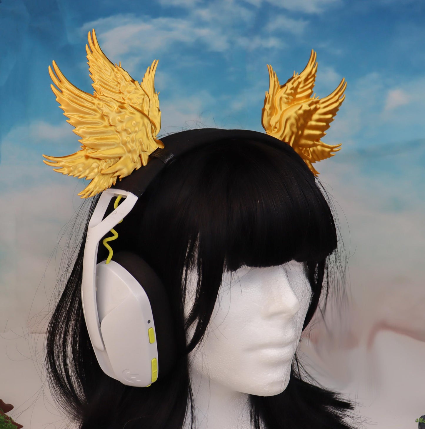 Archangel Wings Headphone Attachment | Angelic Headset Accessory | Streamer Gamer Gift and Decor