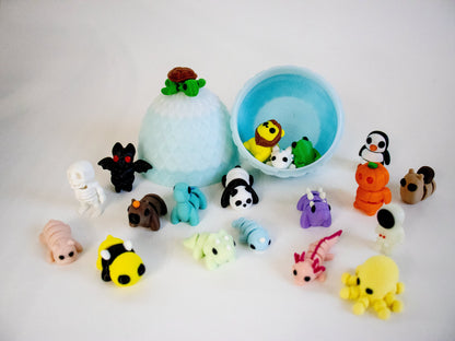 Mini Articulate Animal Toy Pack + Free Dragon Egg Included