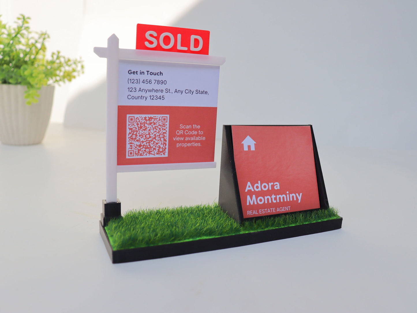 Square Realtor Business Card Holder