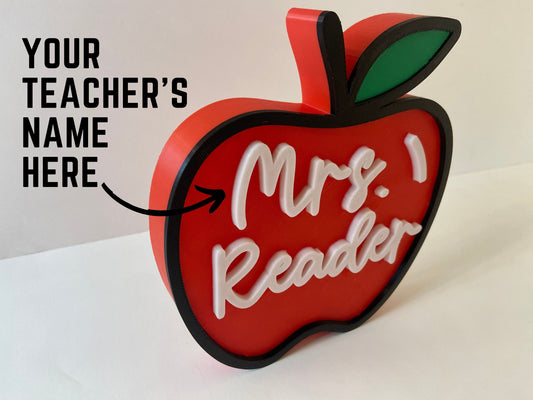 Personalized Teacher's Desk Apple