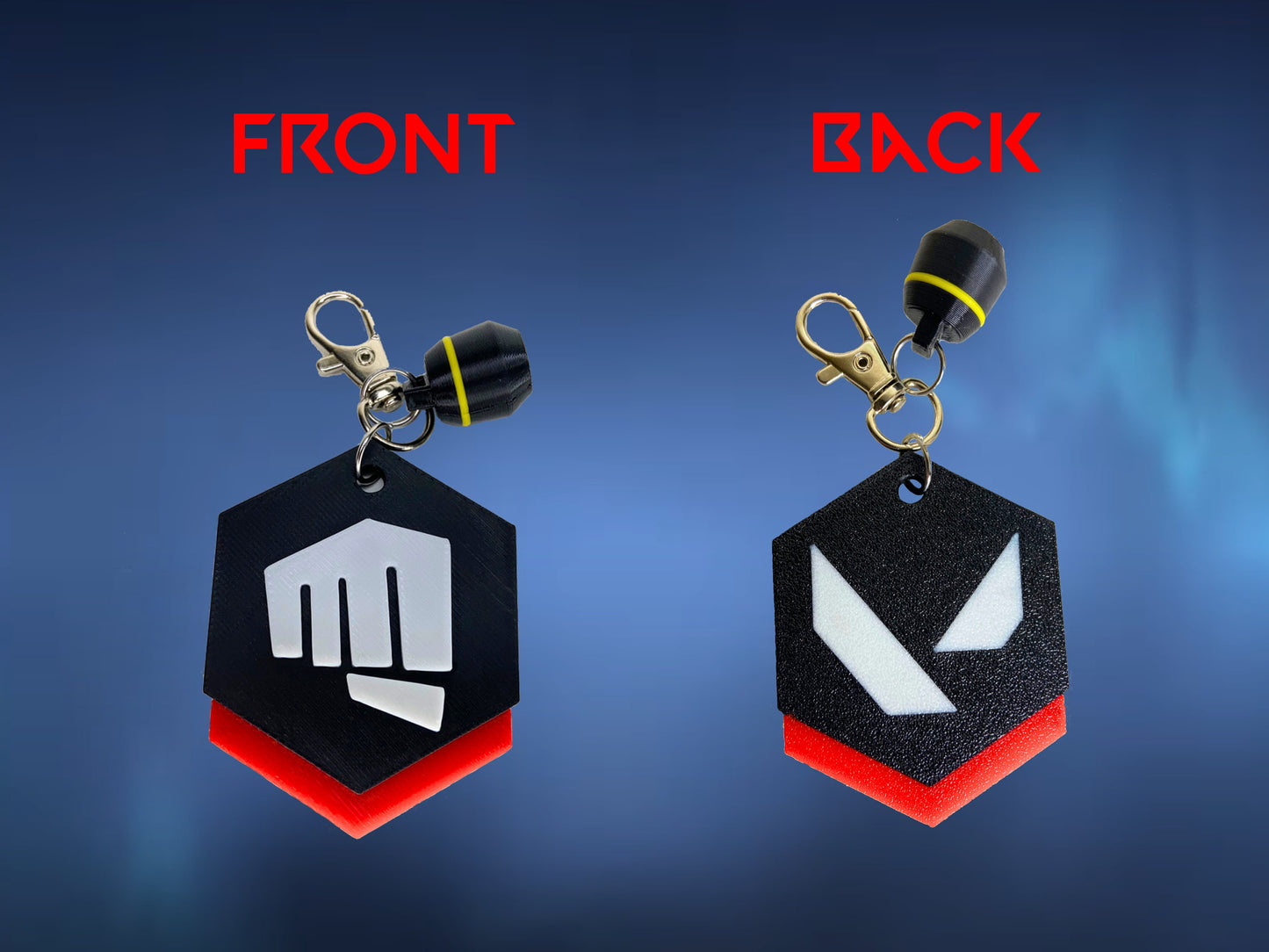 Valorant Riot GunBuddy Keychain | Fist Bump Gun Buddy | Custom Colors | Riot Gun Buddy