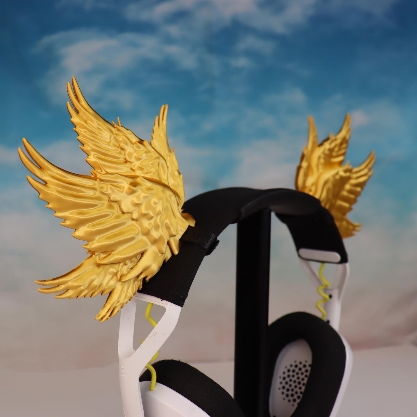 Archangel Wings Headphone Attachment | Angelic Headset Accessory | Streamer Gamer Gift and Decor