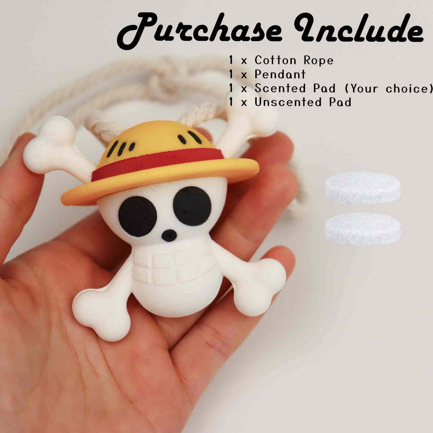 One Piece Straw Hat Car Freshener