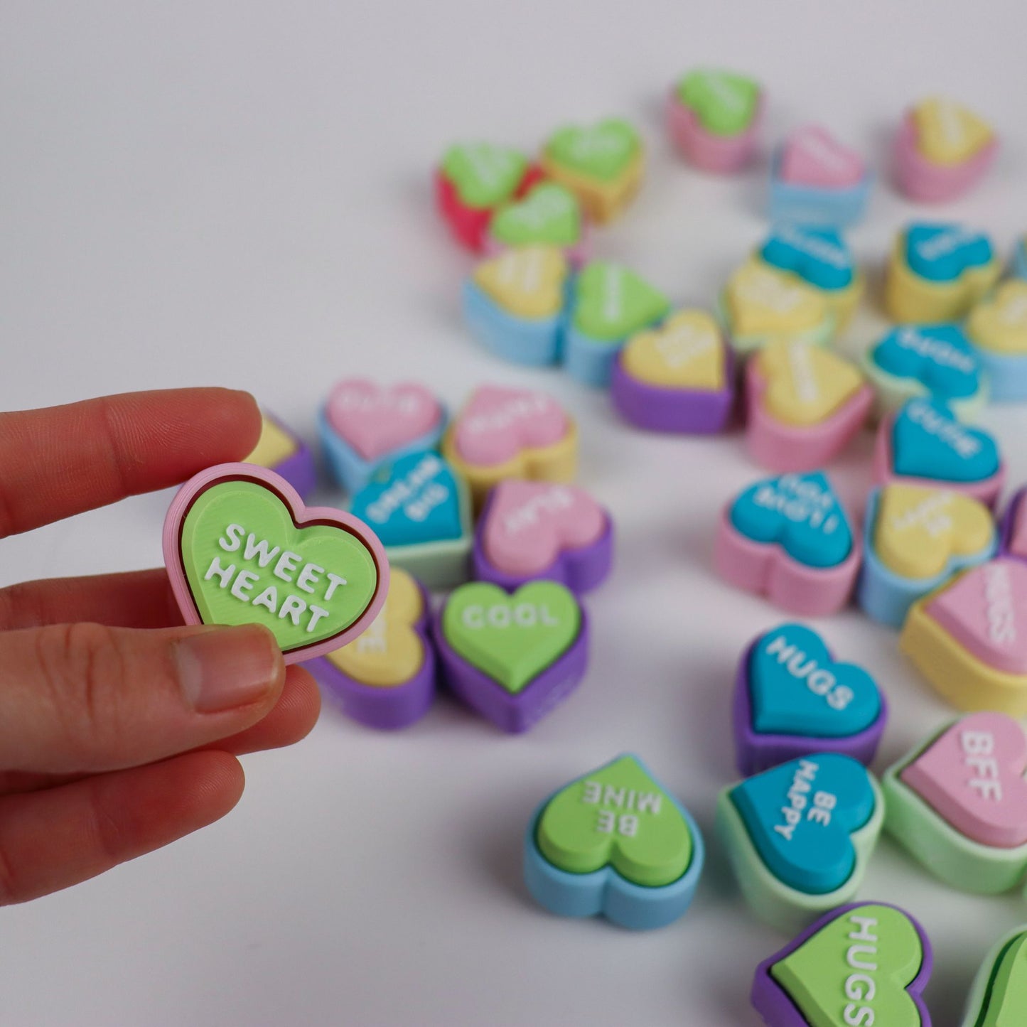Heart Candy Clicker Magnets