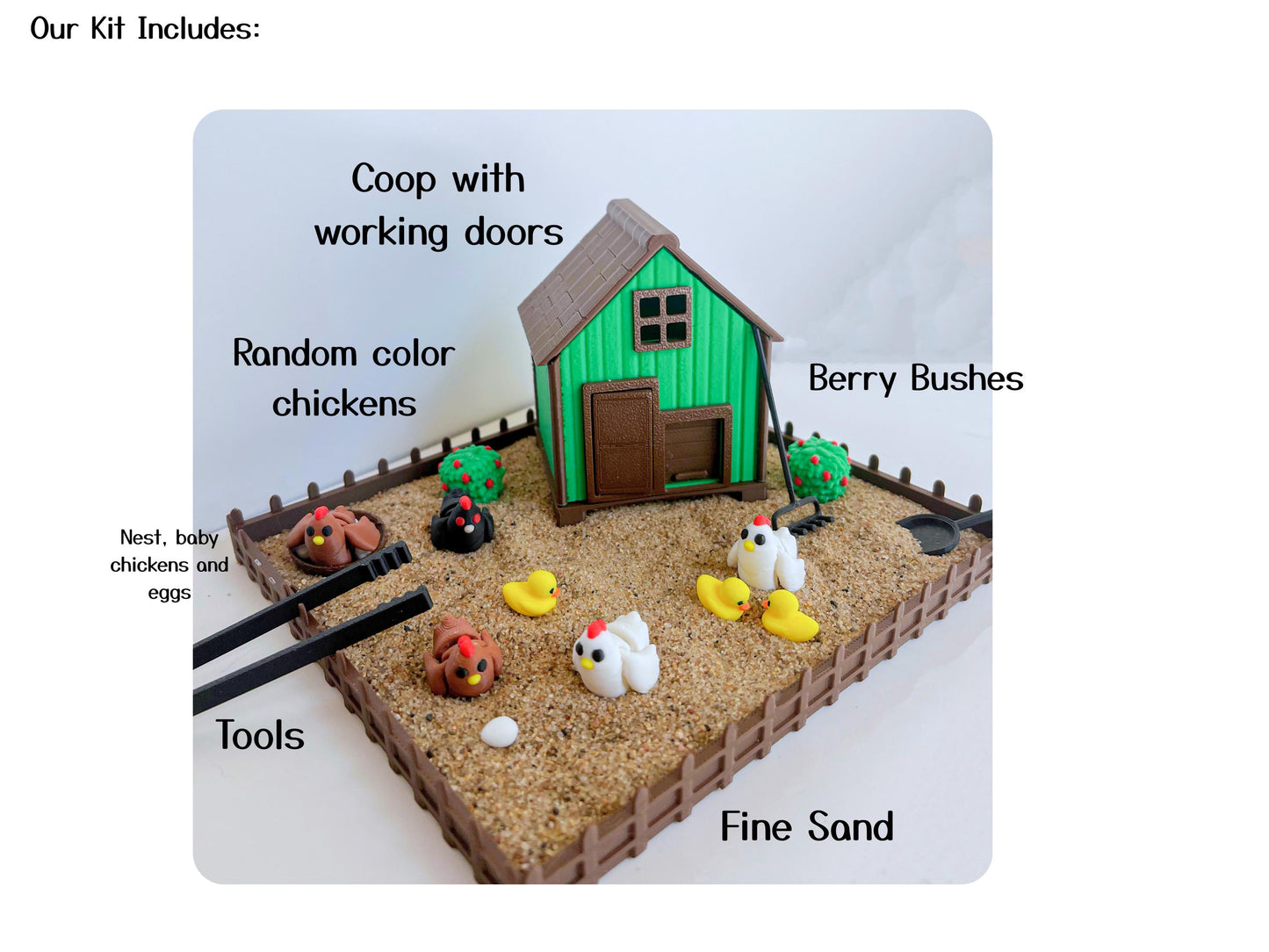 Chicken Coop Zen Garden Kit