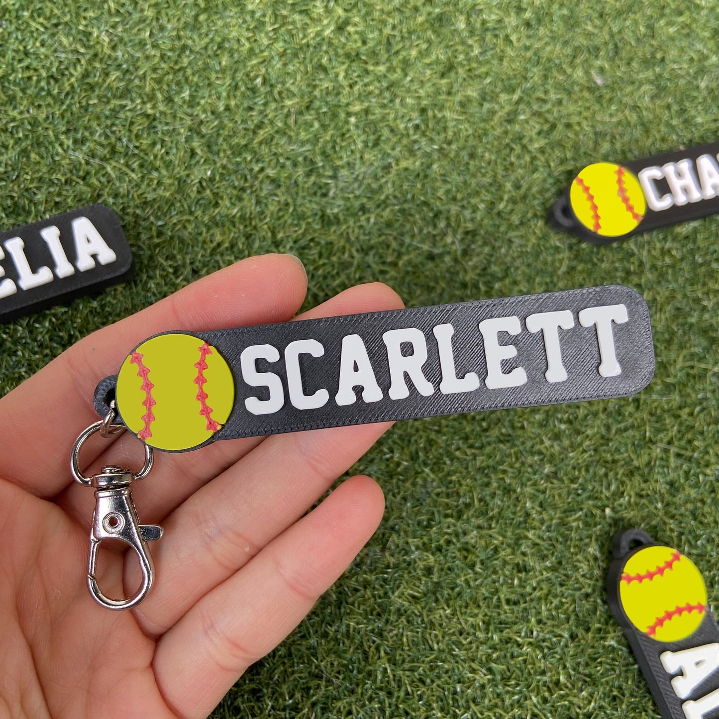 Softball Custom Keychain