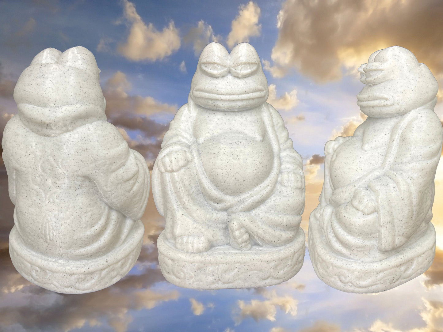 Pepe the Frog Buddha Statue – Zen Desk Decor