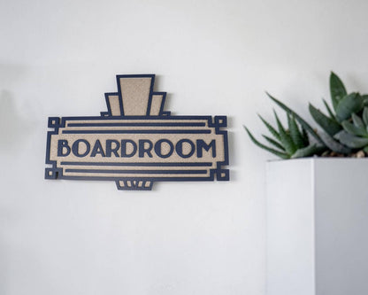 Custom Art Deco Sign | Retro Ambiance | Art Deco | Home Theater | Bathroom | Office Sign | Business Sign