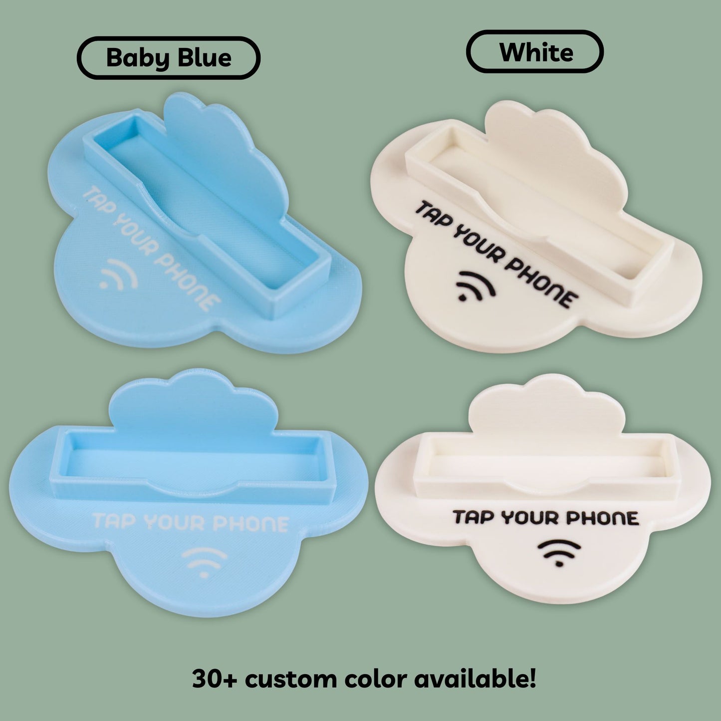 Cloud-Shaped NFC Business Card Holder with Programmable Tap Technology