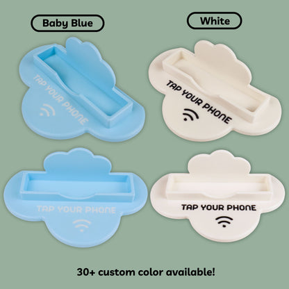 Cloud-Shaped NFC Business Card Holder with Programmable Tap Technology