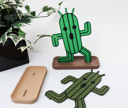 Cactus Earrings and Pin Stand