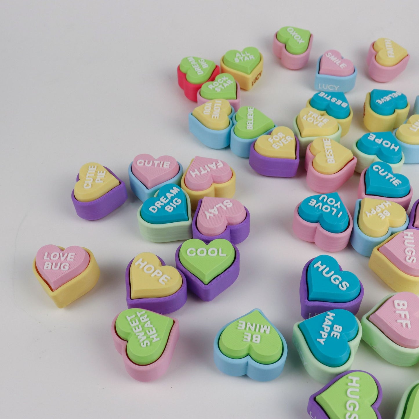 Heart Candy Clicker Magnets