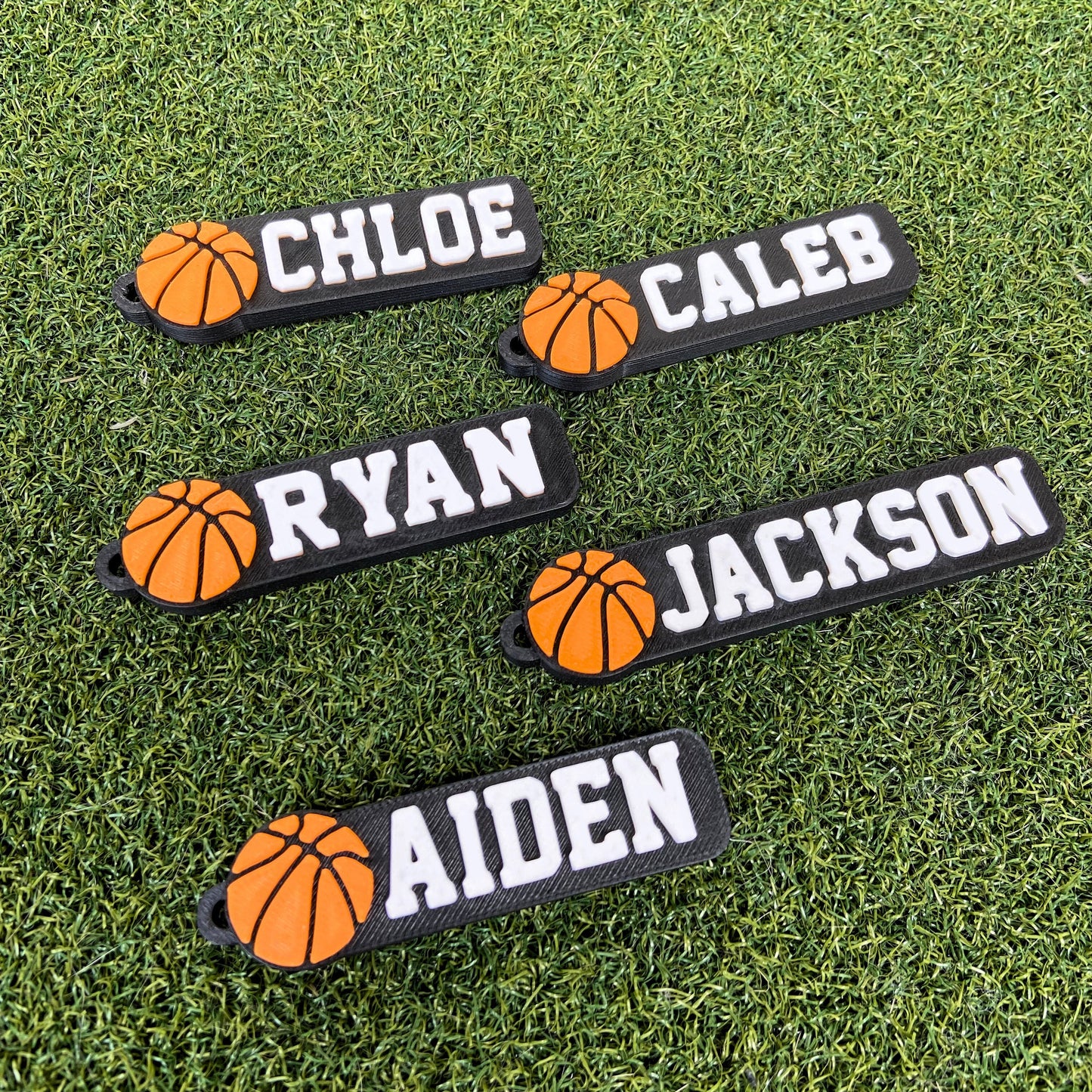 Basketball Custom Name Keychain