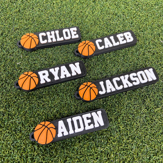 Basketball Custom Name Keychain