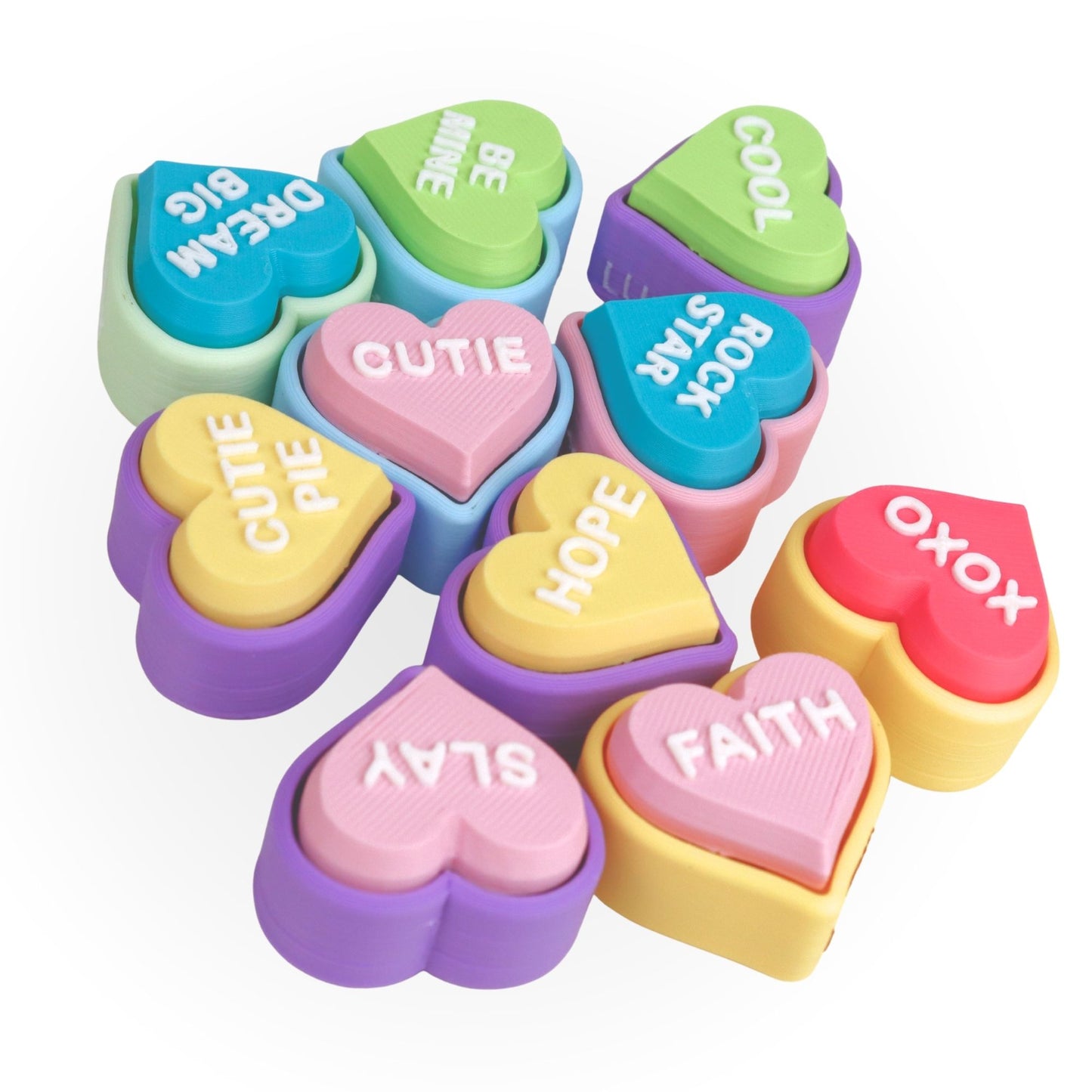Heart Candy Clicker Magnets