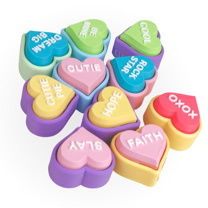 Heart Candy Clicker Magnets