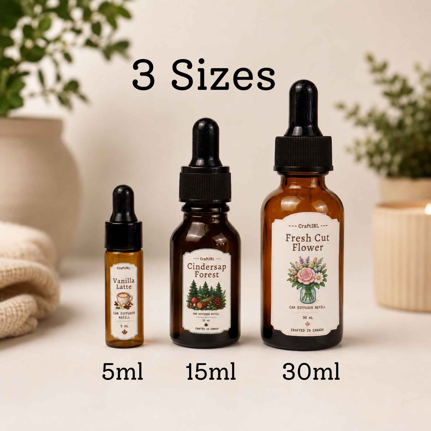 Car Air Freshener Refill, Vent Clip Fragrance Drop Bottle