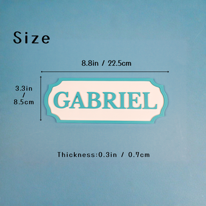 Personalized Pastel Name Door Hanger, Kids Room Sign, Bedroom Decor
