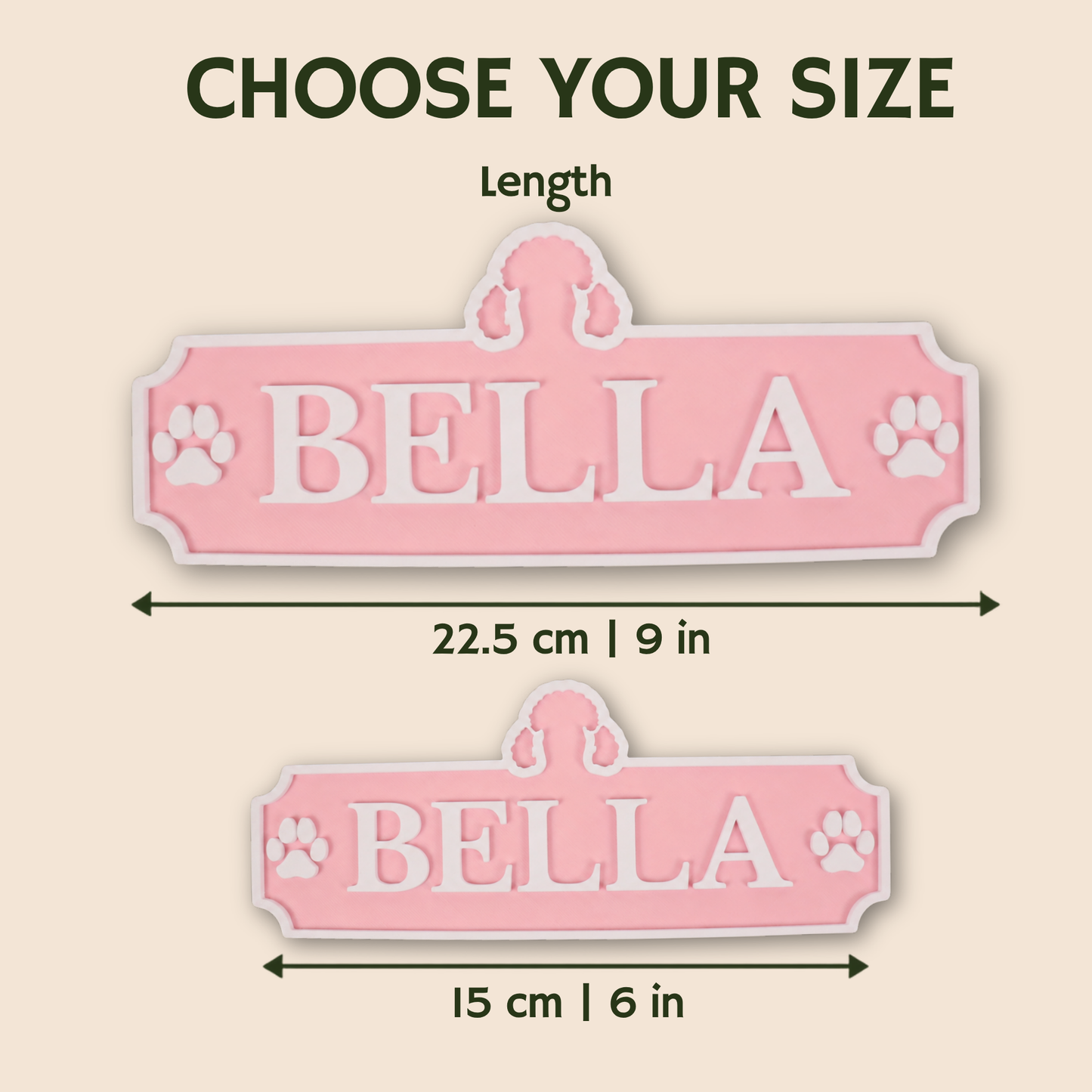 Personalized Dog Name Sign with Custom Breed