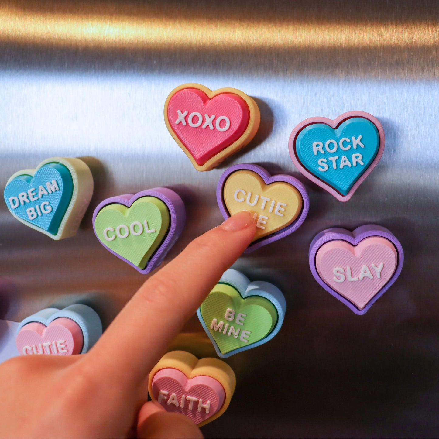 Heart Candy Clicker Magnets
