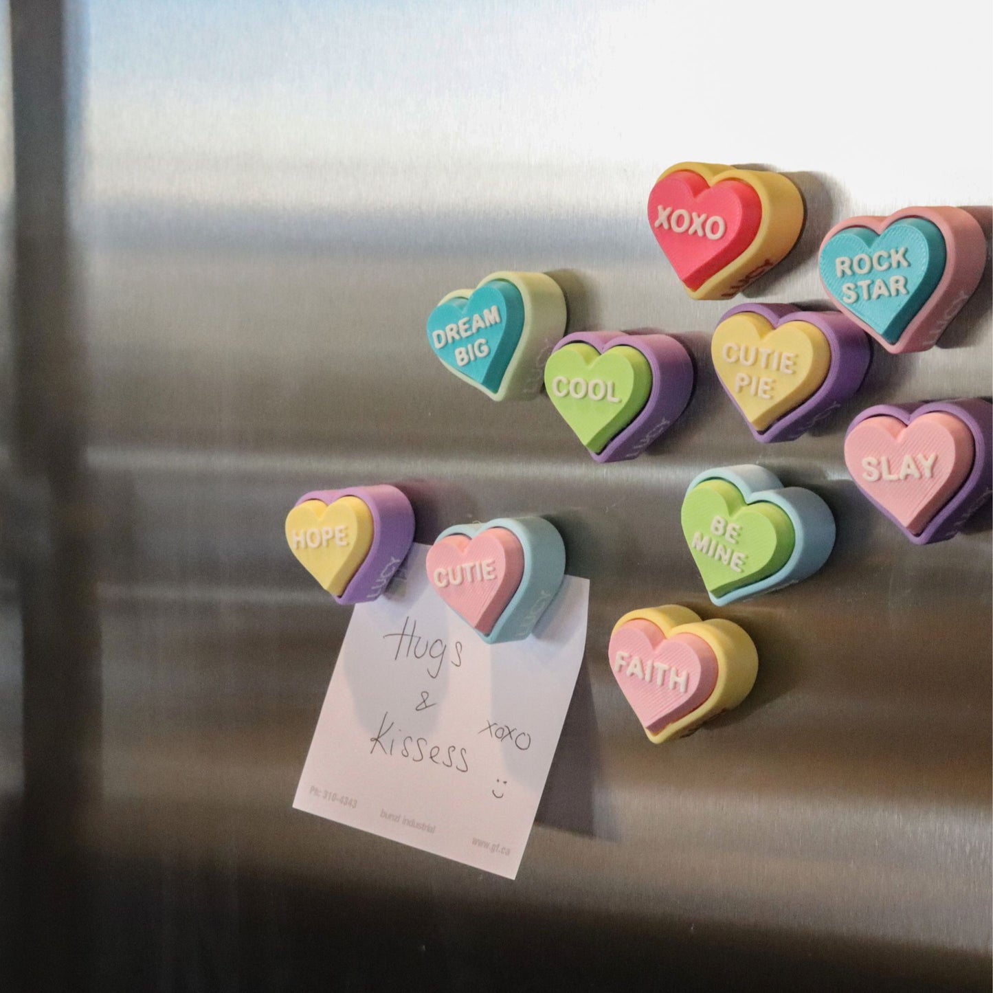 Heart Candy Clicker Magnets