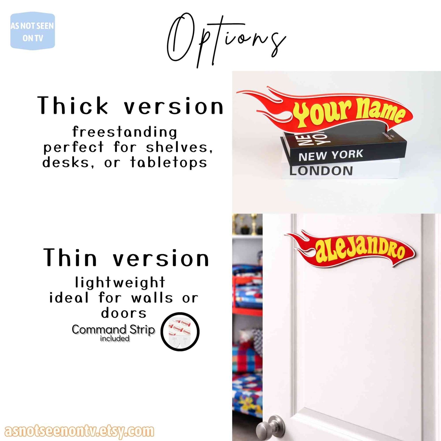 Hot Wheels Custom Nameplate | Desk Display | Door Name Sign