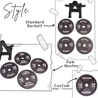 Gym Coaster Set Weight Plate with Rack