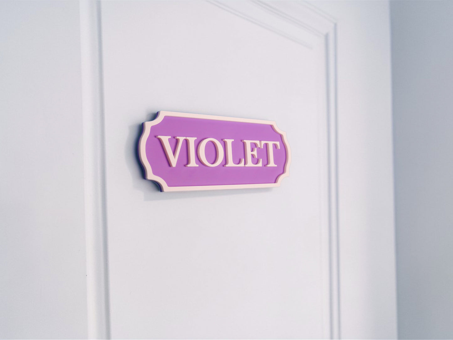 Personalized Pastel Name Door Hanger, Kids Room Sign, Bedroom Decor