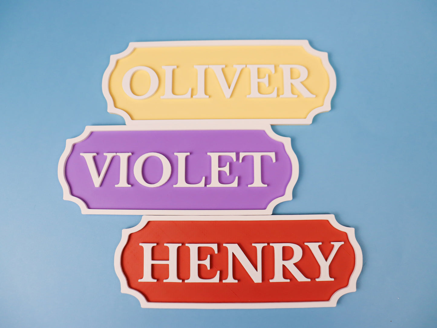 Personalized Pastel Name Door Hanger, Kids Room Sign, Bedroom Decor