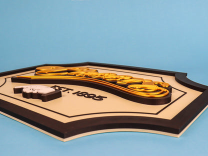 3D Cheers Sign for Home Bar or Mancave, Double-Sided Hanging Plaque