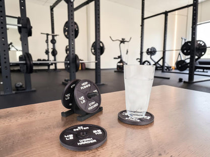 Gym Coaster Set Weight Plate with Rack