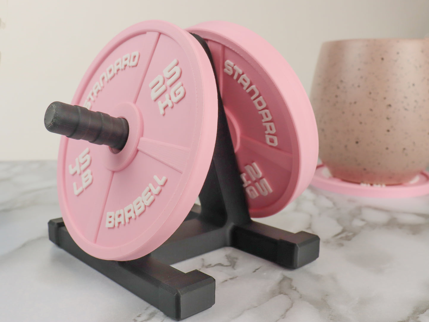 Gym Coaster Set Weight Plate with Rack