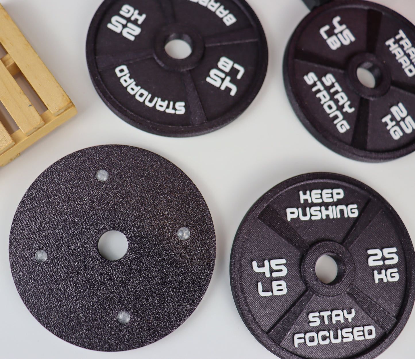 Gym Coaster Set Weight Plate with Rack