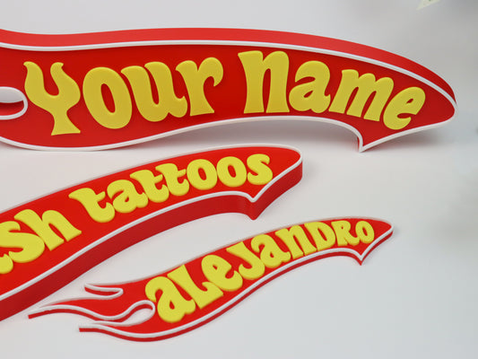 Hot Wheels Custom Nameplate | Desk Display | Door Name Sign