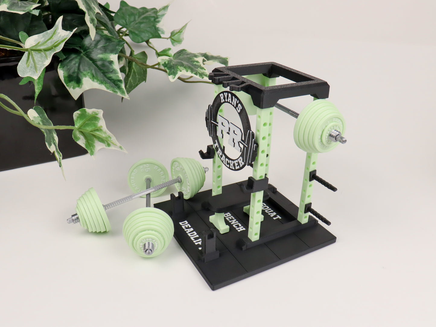 PR Tracker Weightlifting Barbell Rack Display – Gym Decor, Fitness Gift