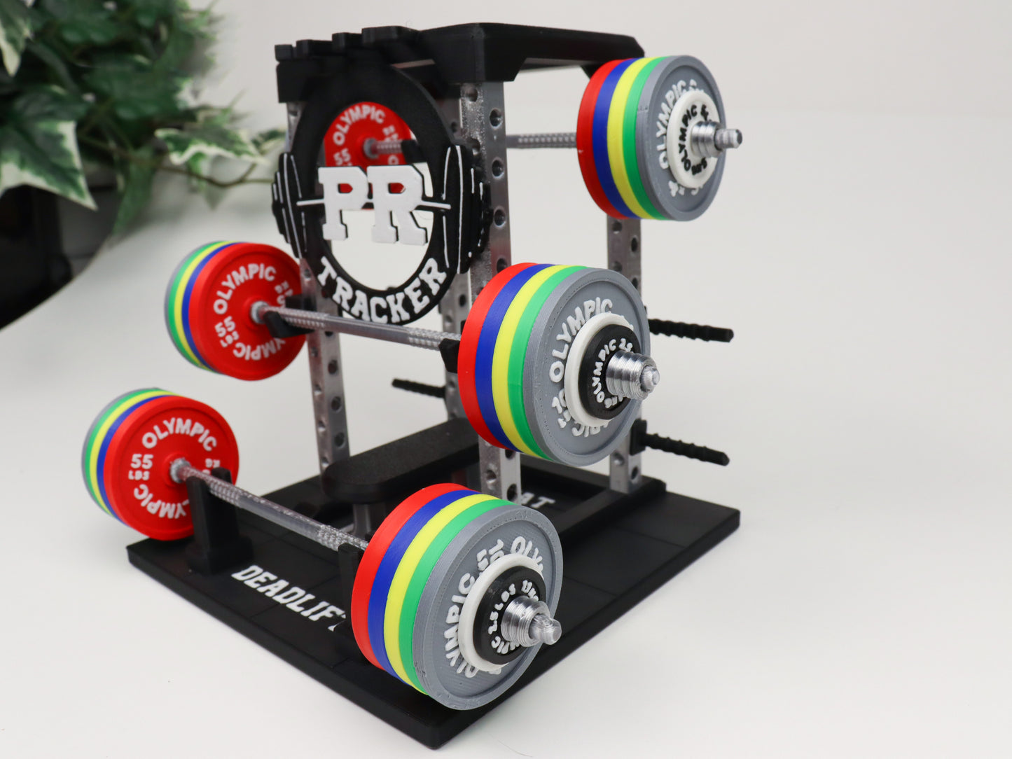 PR Tracker Weightlifting Barbell Rack Display – Gym Decor, Fitness Gift