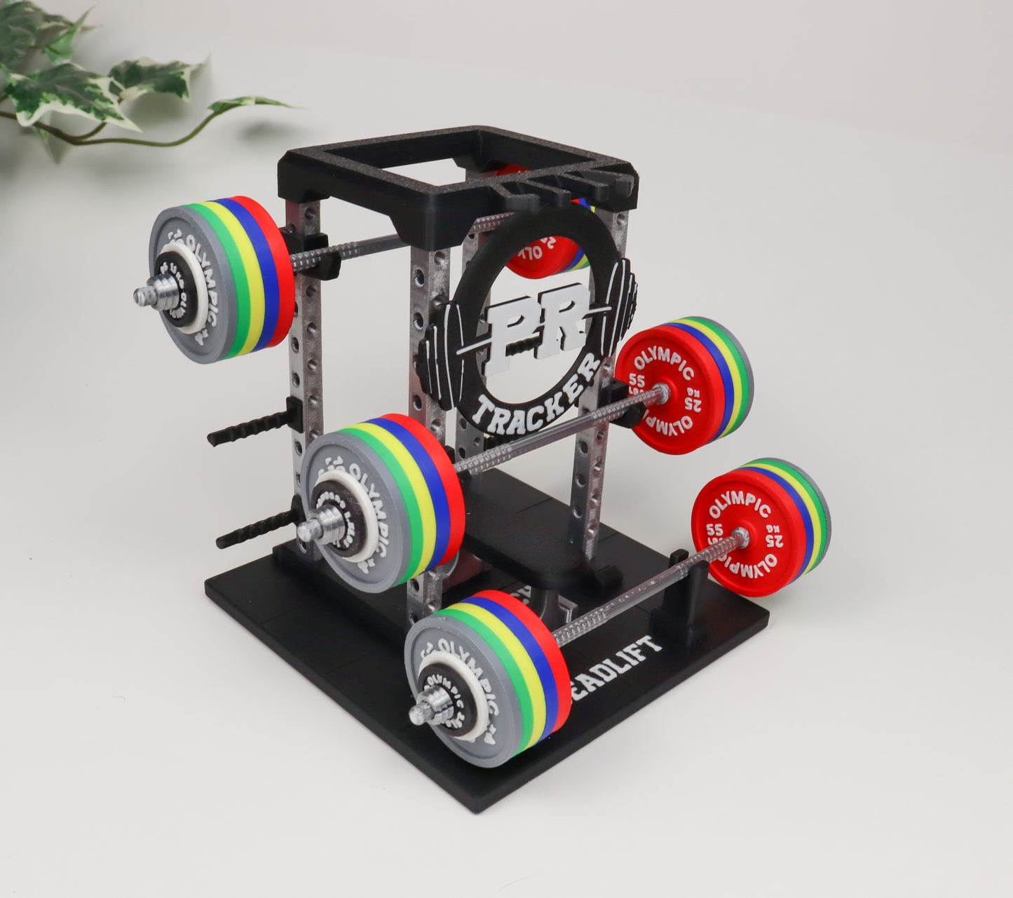 PR Tracker Weightlifting Barbell Rack Display – Gym Decor, Fitness Gift